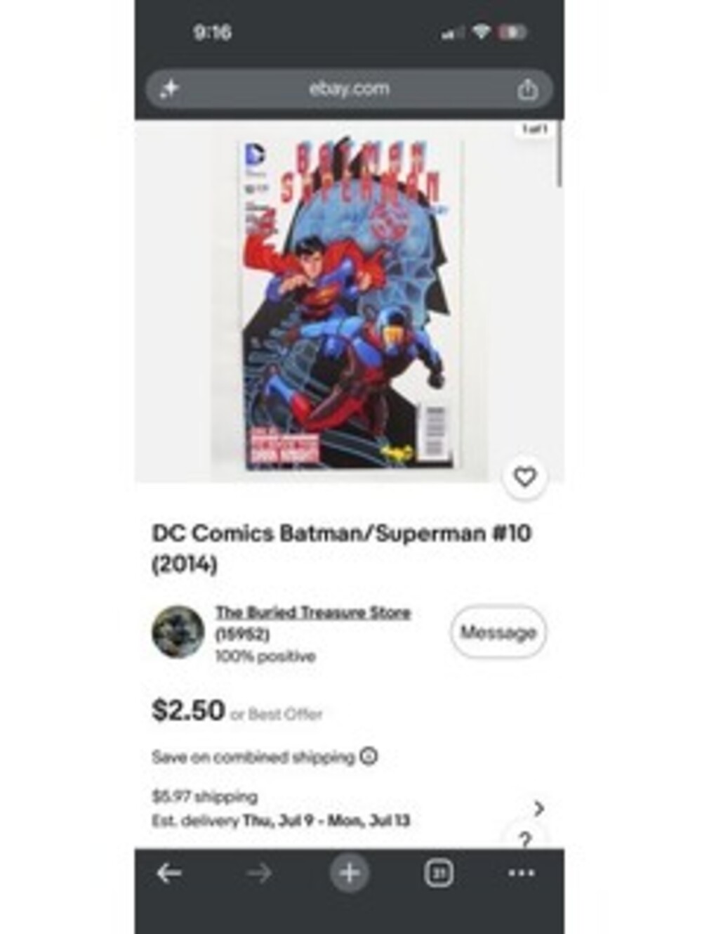DC Comics Batman/Superman #10 Comic Book (2014)